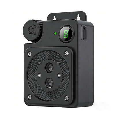 Black Outdoor Bark Control unit showing rugged design for yard use.