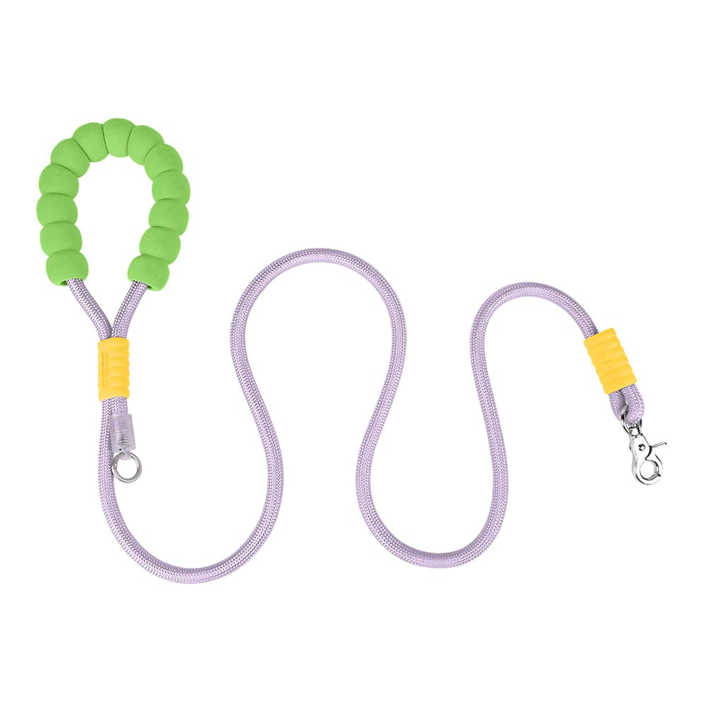Outdoor dog leash with padded handle and strong braided rope for safe control