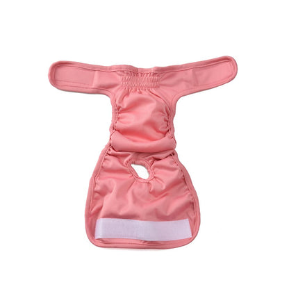 Pink puppy diapers with a leak-proof exterior and comfortable tail hole, perfect for stress-related urination and potty training.