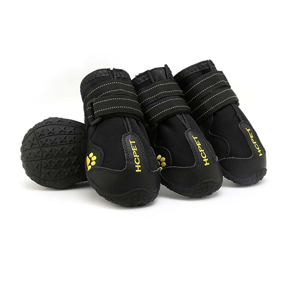 Heavy-duty dog boots in black from the Pro series, offering superior waterproof protection for snow, rain, and ice.