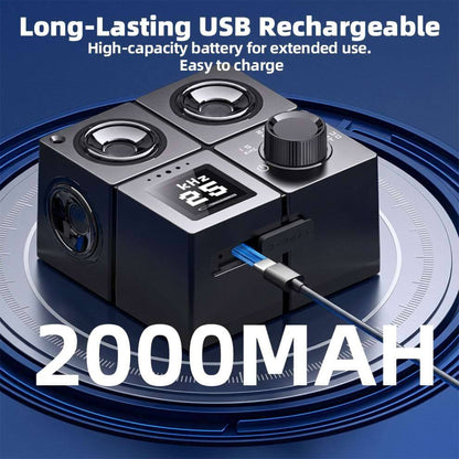 Long-lasting USB rechargeable Sonic Bark Deterrent with 2000mAh high-capacity battery for extended wireless use.