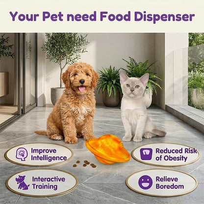 Relieve dog boredom and reduce the risk of obesity with this interactive training toy that serves as a fun food dispenser for puppies and cats.