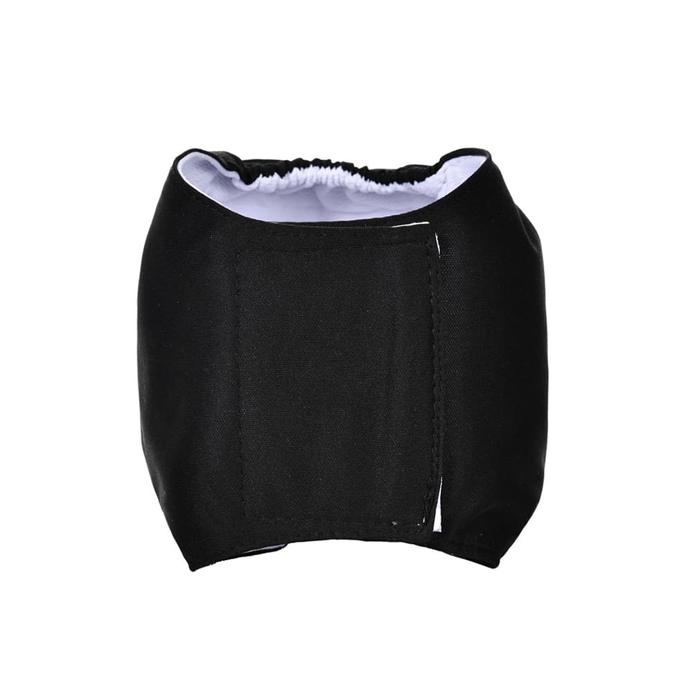 Reusable dog diapers in classic black, crafted with highly absorbent materials to manage incontinence and untrained puppies.