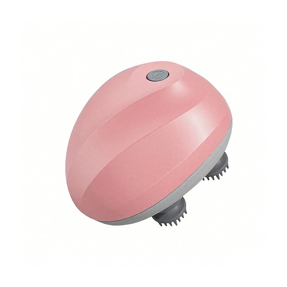 Smart pet massager in soft pink, designed to gently soothe your cat's muscles and reduce daily anxiety.