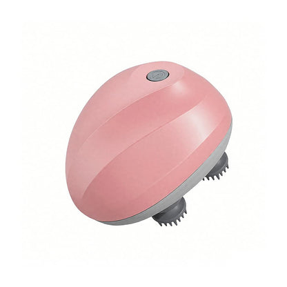 Smart pet massager in soft pink, designed to gently soothe your cat's muscles and reduce daily anxiety.