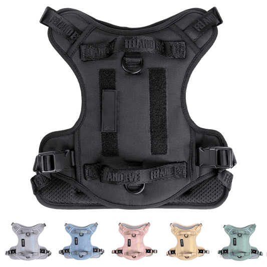 Tactical dog harness no pull adjustable design with secure fit in ranger green