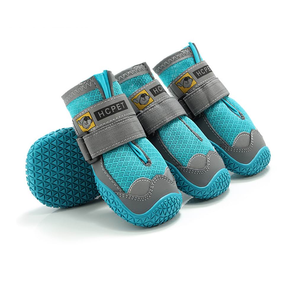 Dog boots for large dogs in Teal (Explorer Series), featuring breathable mesh for cooling on hot days.
