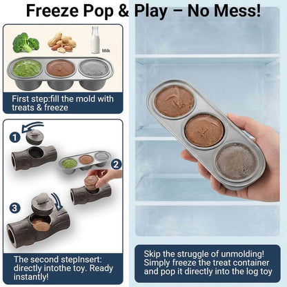 How to use the mess-free freezer mold with tough dog toys for long lasting frozen treats.