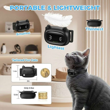 Ultra-lightweight and portable training collars for cats, tailored for feline comfort and doubling as engaging toys for bored cats.