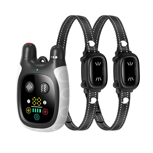 Training Collars For Cats featuring a remote control and two receivers, serving as smart cat toys to effectively train multiple pets.