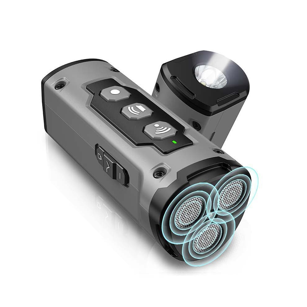 Ultrasonic dog trainer in modern grey, utilizing advanced sound waves for gentle and highly effective daily bark control.