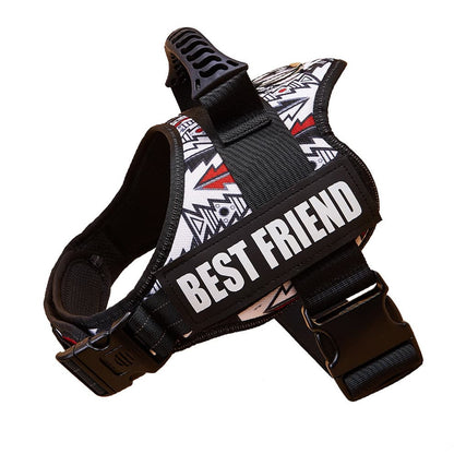 White christmas tree winter edition large dog harness